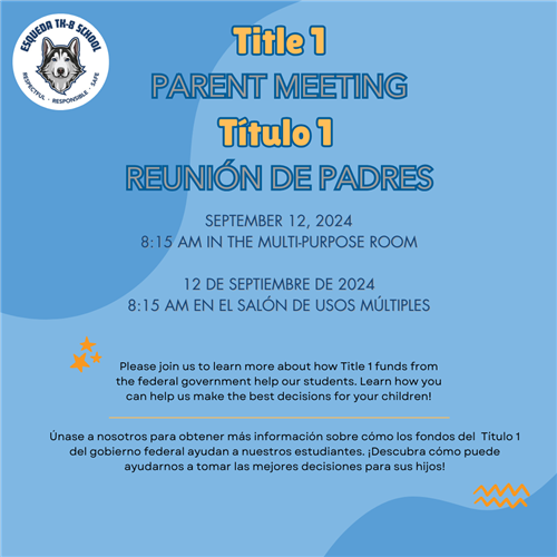  Title 1 Parent Meeting